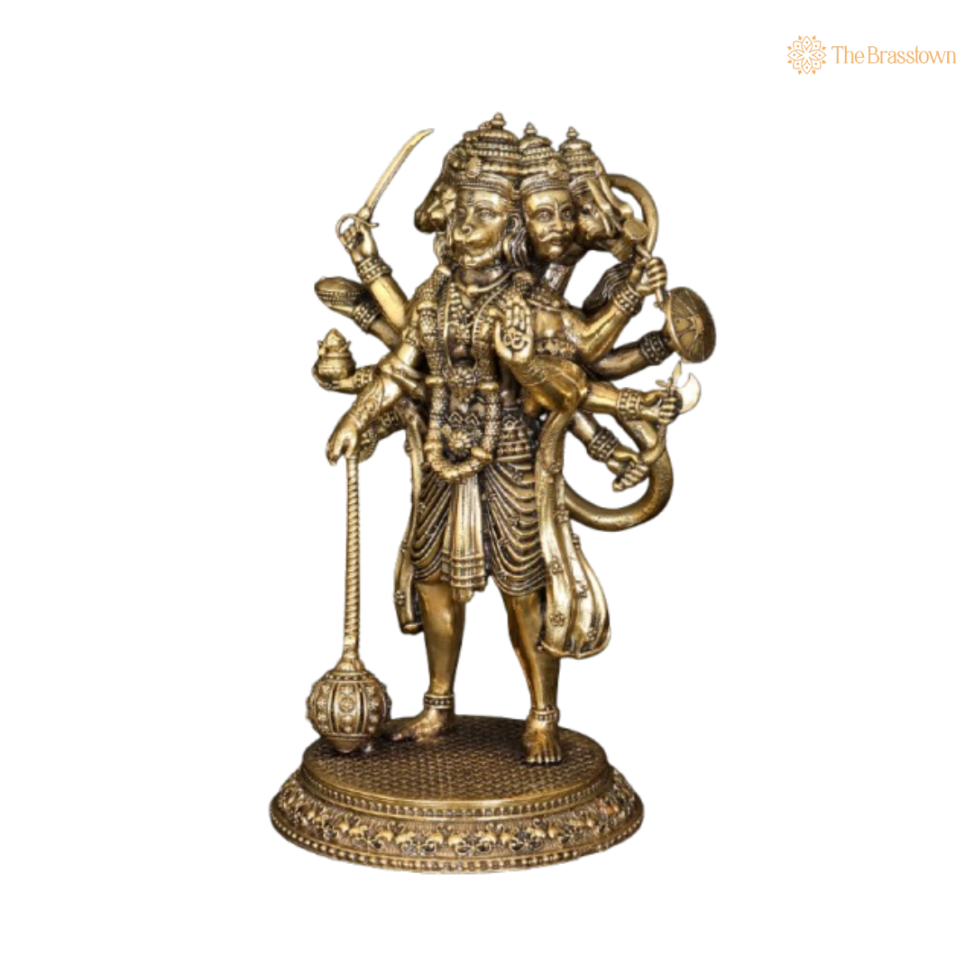 Brass Lord Hanuman Idol – The Mighty Protector 6 Inch