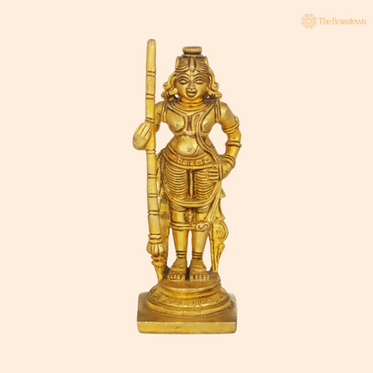 Brass Lord Krishna Idol with Flute 6 Inch