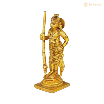 Brass Lord Krishna Idol with Flute 6 Inch