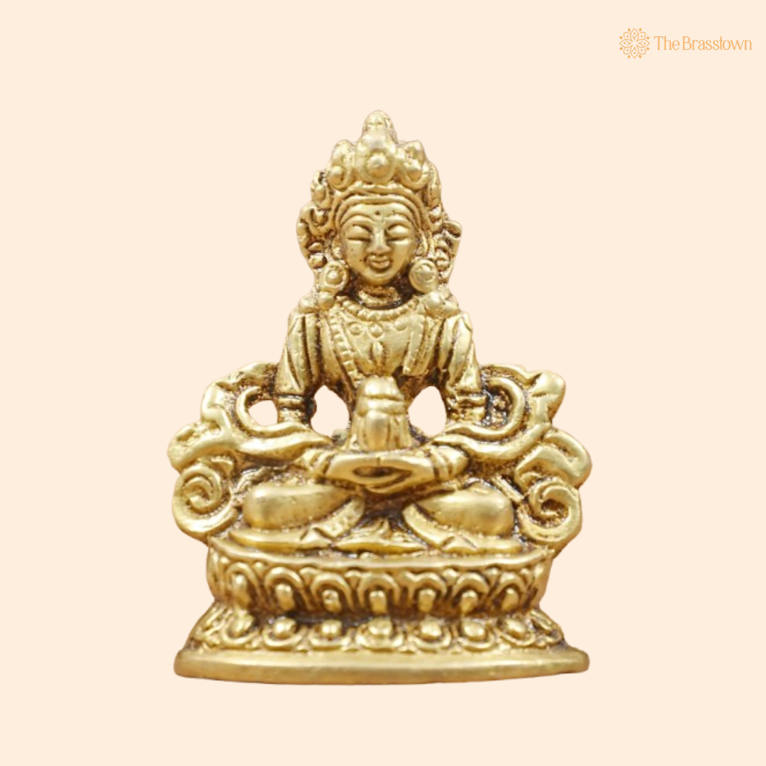Brass Lord Kuber Idol – The Divine Provider of Wealth and Abundance 2 Inch