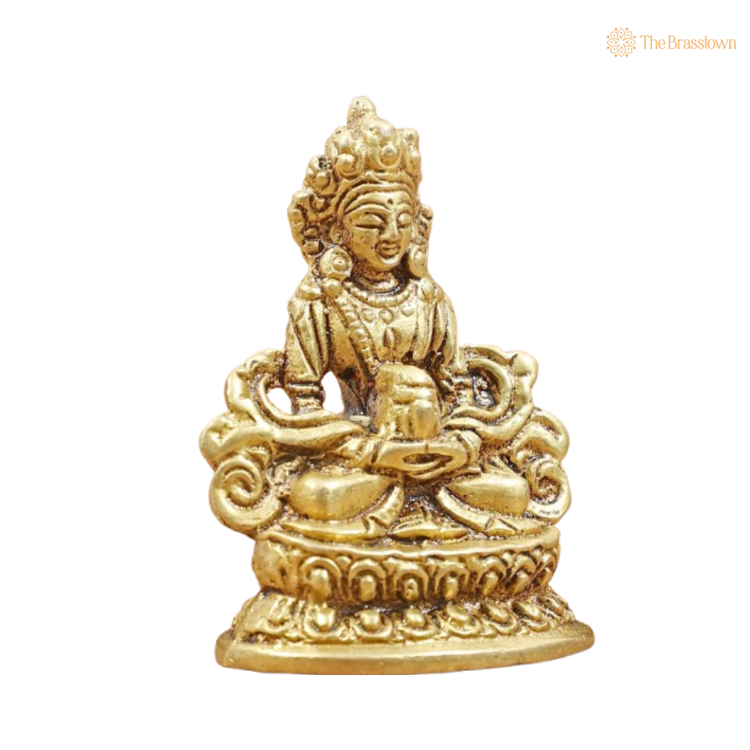Brass Lord Kuber Idol – The Divine Provider of Wealth and Abundance 2 Inch