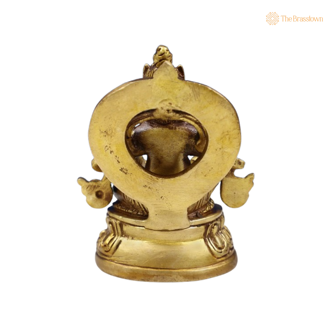 Brass Lord Kuber Idol – The Divine Treasurer of Wealth 3 Inch