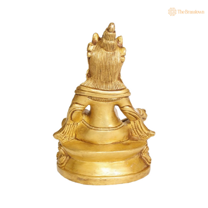 Brass Lord Kuber Idol – The Divine Treasurer of Wealth 4 Inch