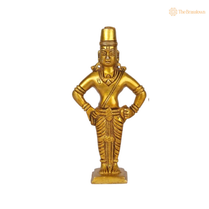 Brass Lord Vishnu and Goddess Lakshmi Idol Set 6.5 Inch