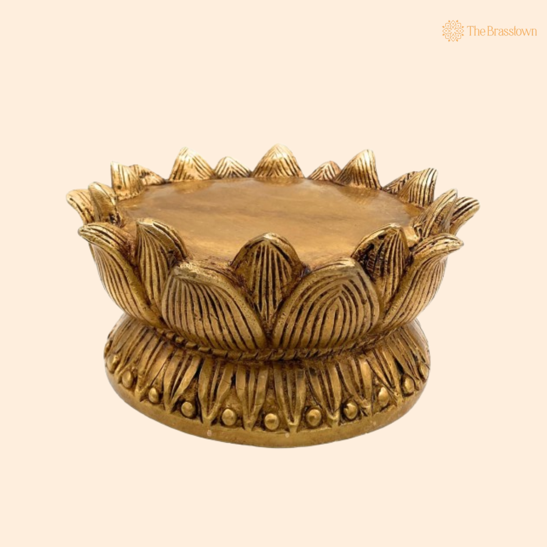 Brass Lotus Base – A Symbol of Purity and Serenity 3 Inch