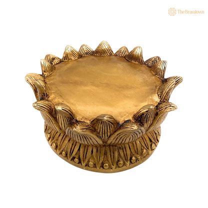 Brass Lotus Base – A Symbol of Purity and Serenity 3 Inch