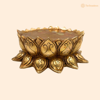 Brass Lotus Design Bowl 2.5 Inch