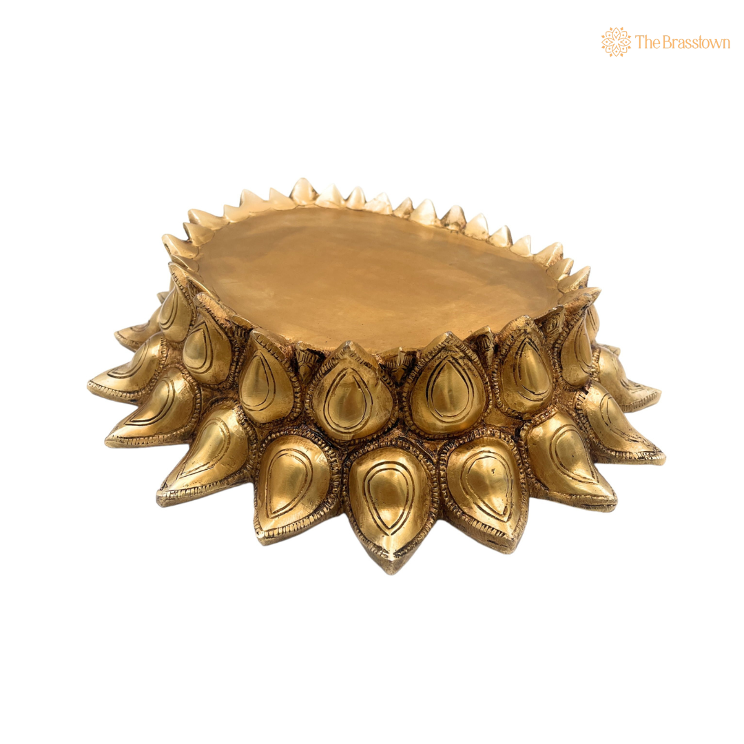Brass Lotus Design Stand – A Symbol of Purity and Elegance 3 Inch