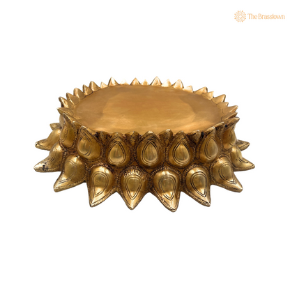 Brass Lotus Design Stand – A Symbol of Purity and Elegance 3 Inch