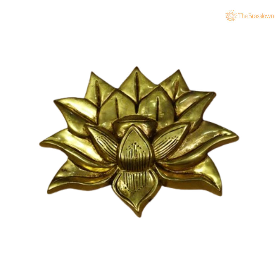 Brass Lotus Wall Decor – A Symbol of Purity and Enlightenment 6.7 Inch