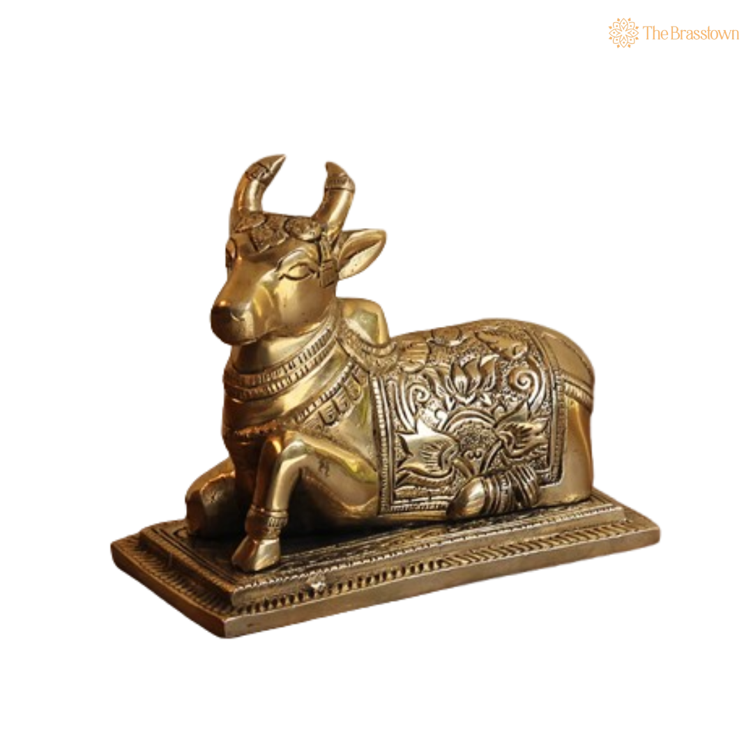 Brass Nandi Idol 4 Inch