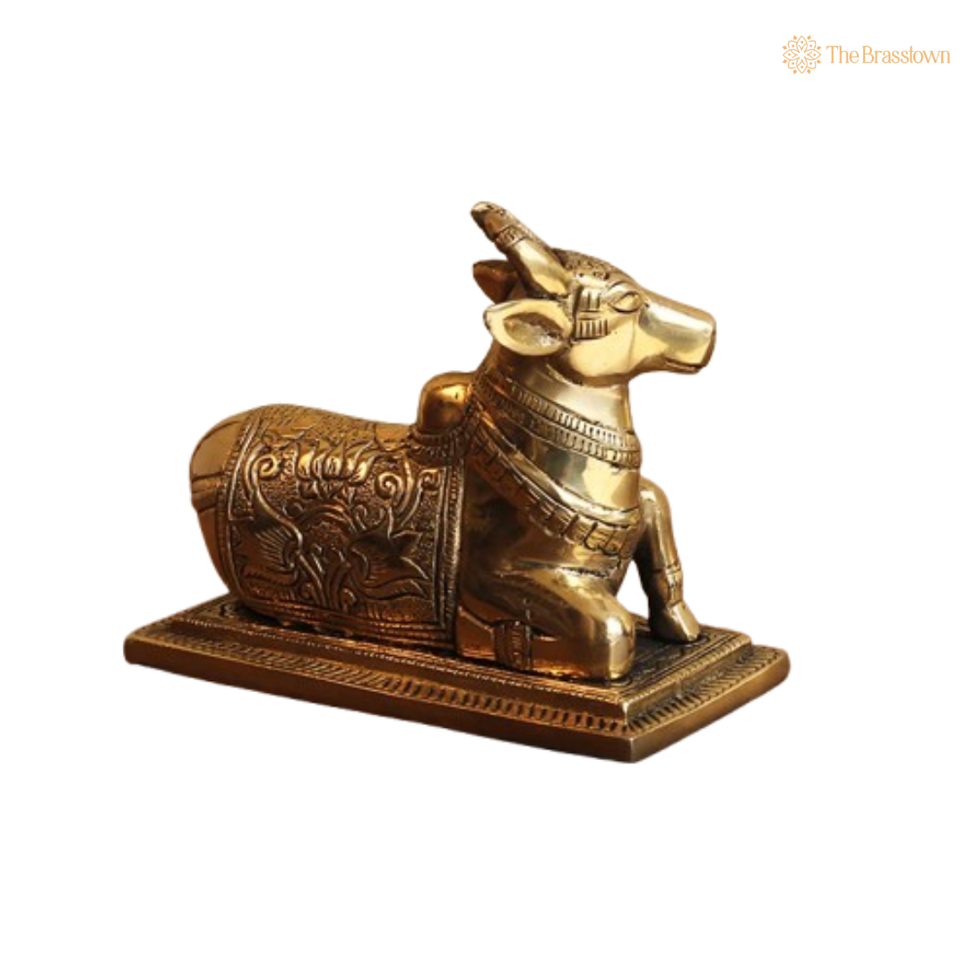 Brass Nandi Idol 4 Inch