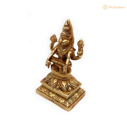 Brass Narasimha Statue 5 Inch