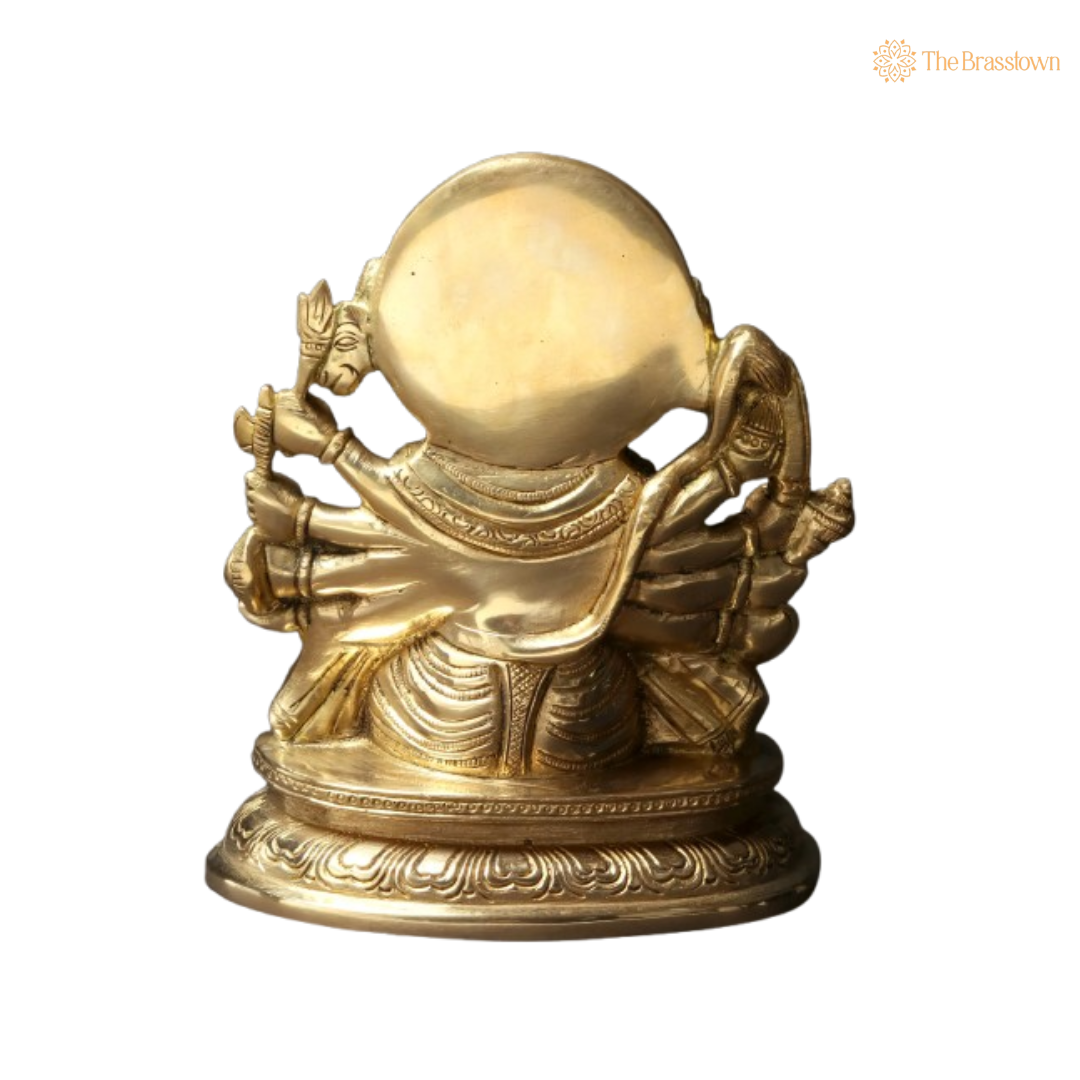 Brass Panchmukhi Hanuman Idol 6 Inch