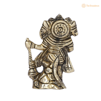 Brass Panchmukhi Hanuman Idol – The Five-Faced Divine Protector 2 Inch