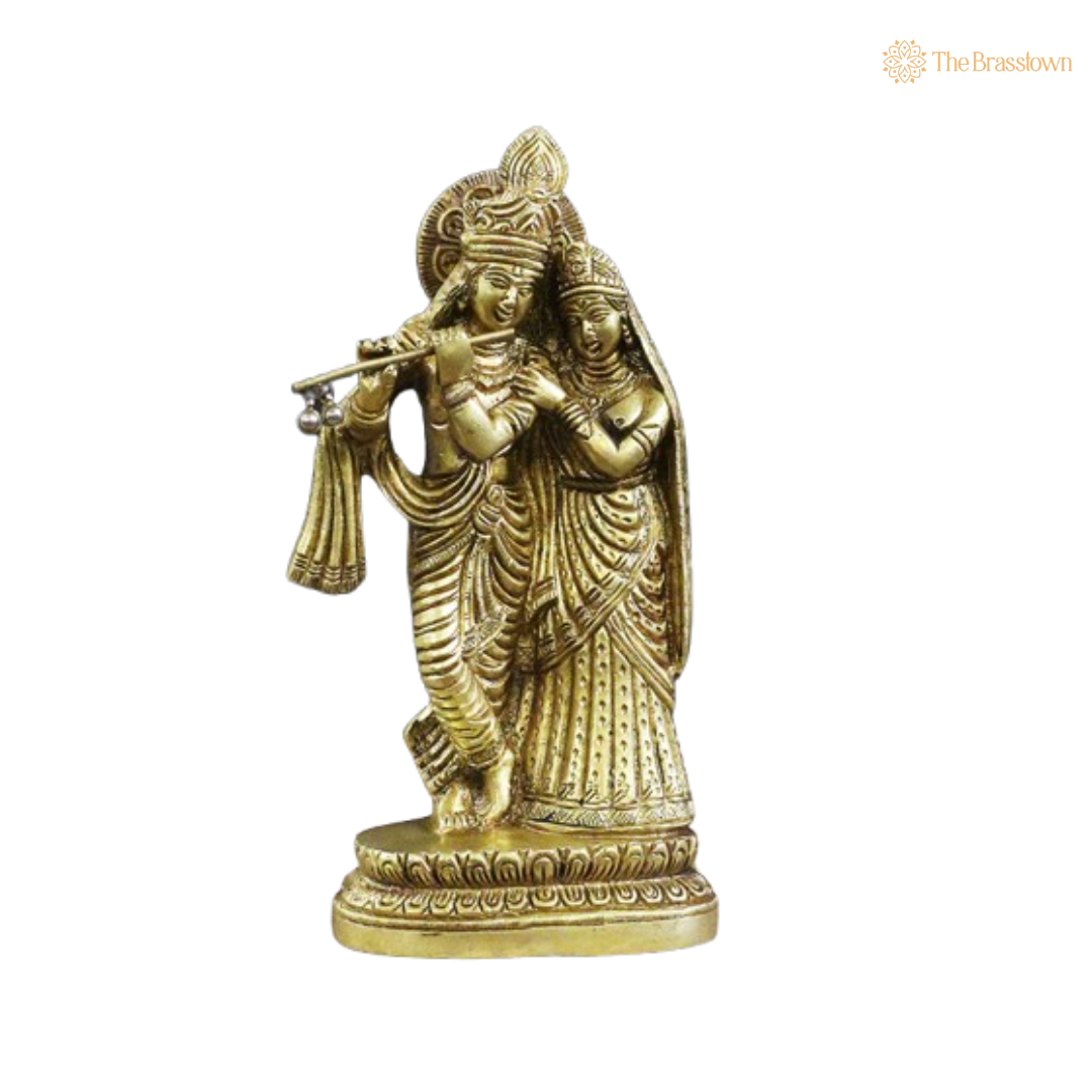 Brass Radha Krishna Idol 8.5 Inch