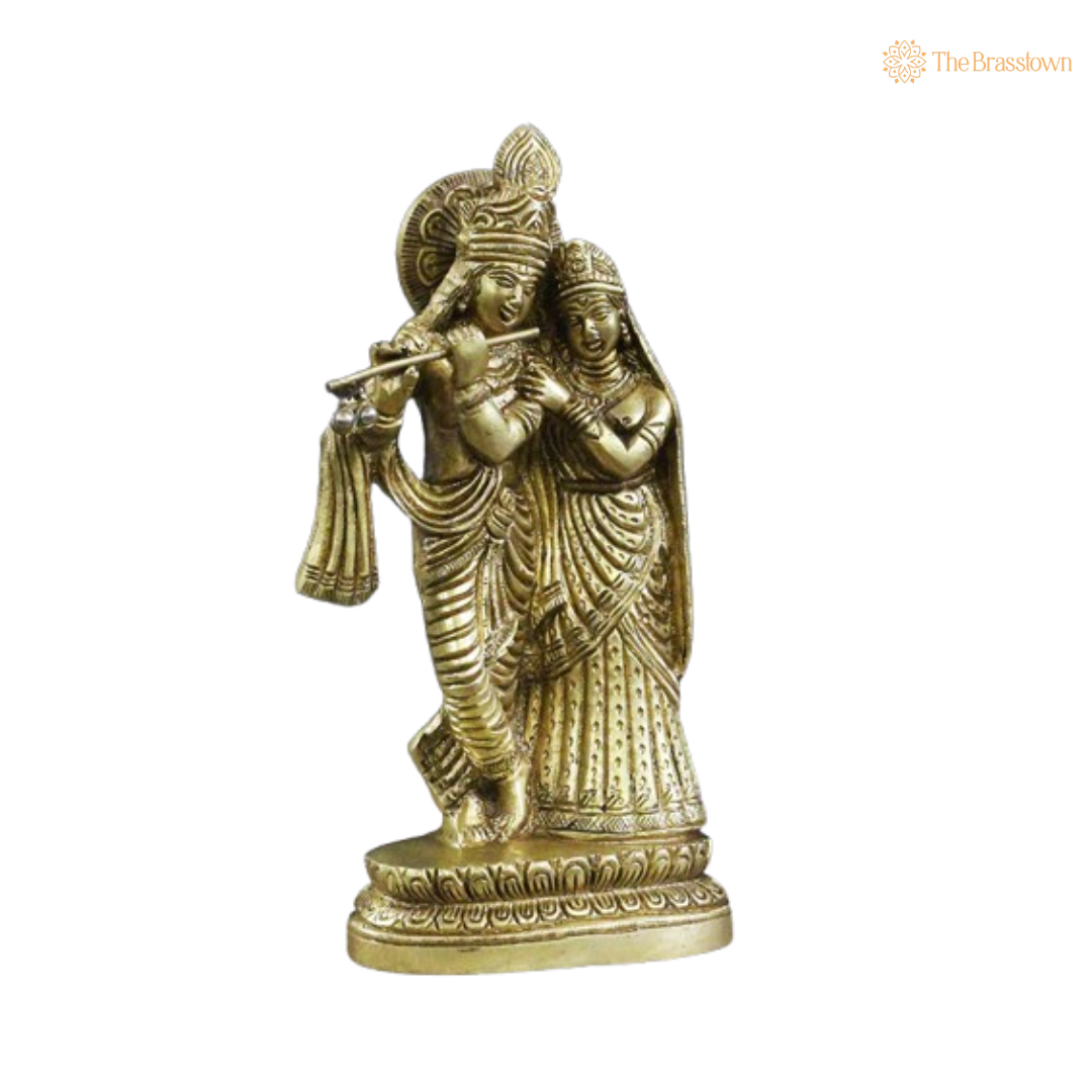 Brass Radha Krishna Idol 8.5 Inch