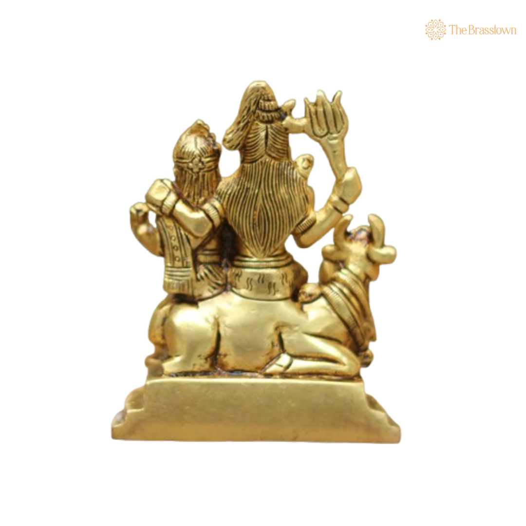 Brass Shiva Parivar Statue 4.5 Inch