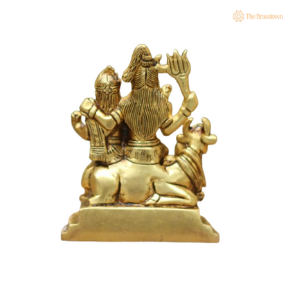 Brass Shiva Parivar Statue 4.5 Inch