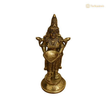 Brass Standing Deepalakshmi Figurine 9 Inch