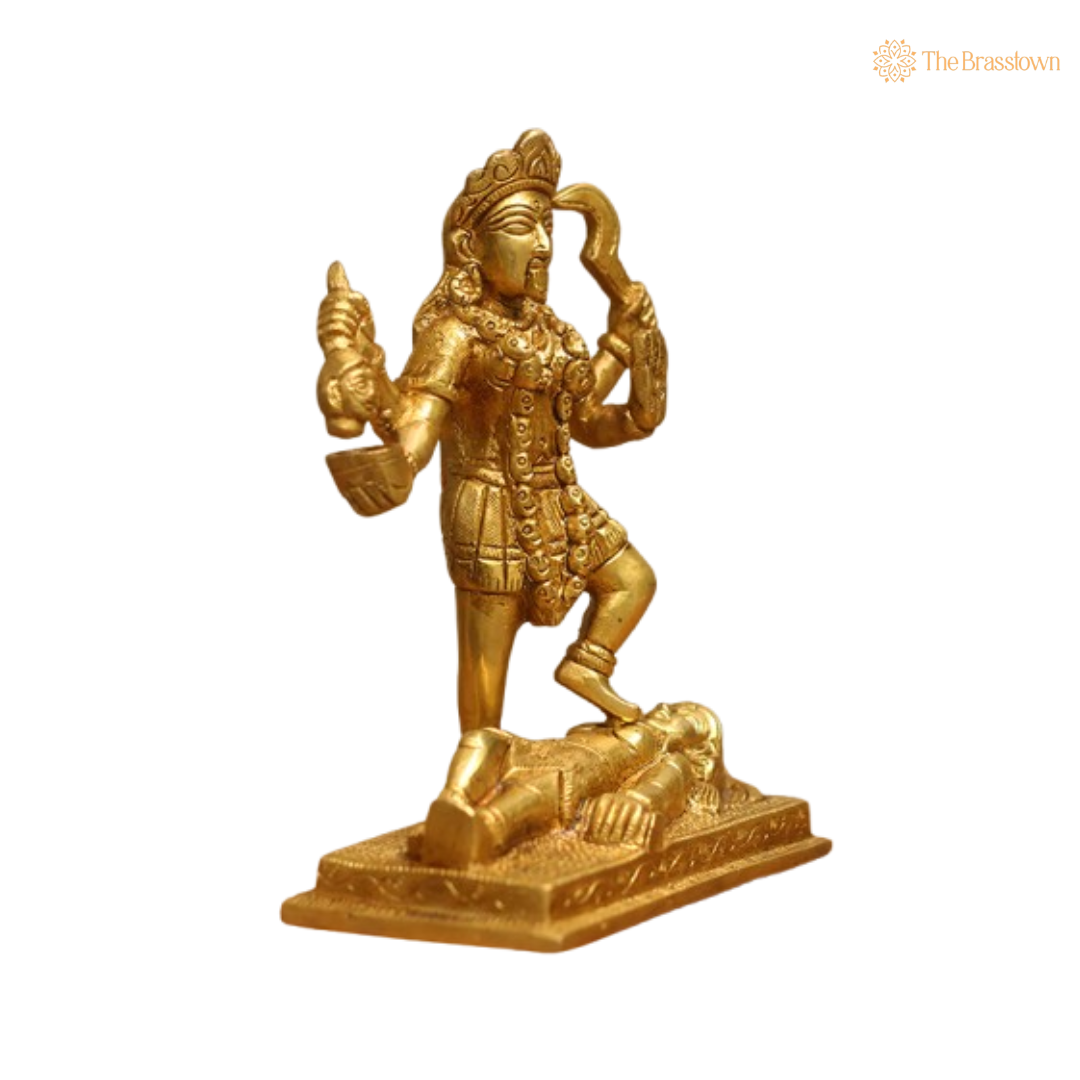 Brass Statue of Goddess Kali – The Divine Protector 7.5 Inch
