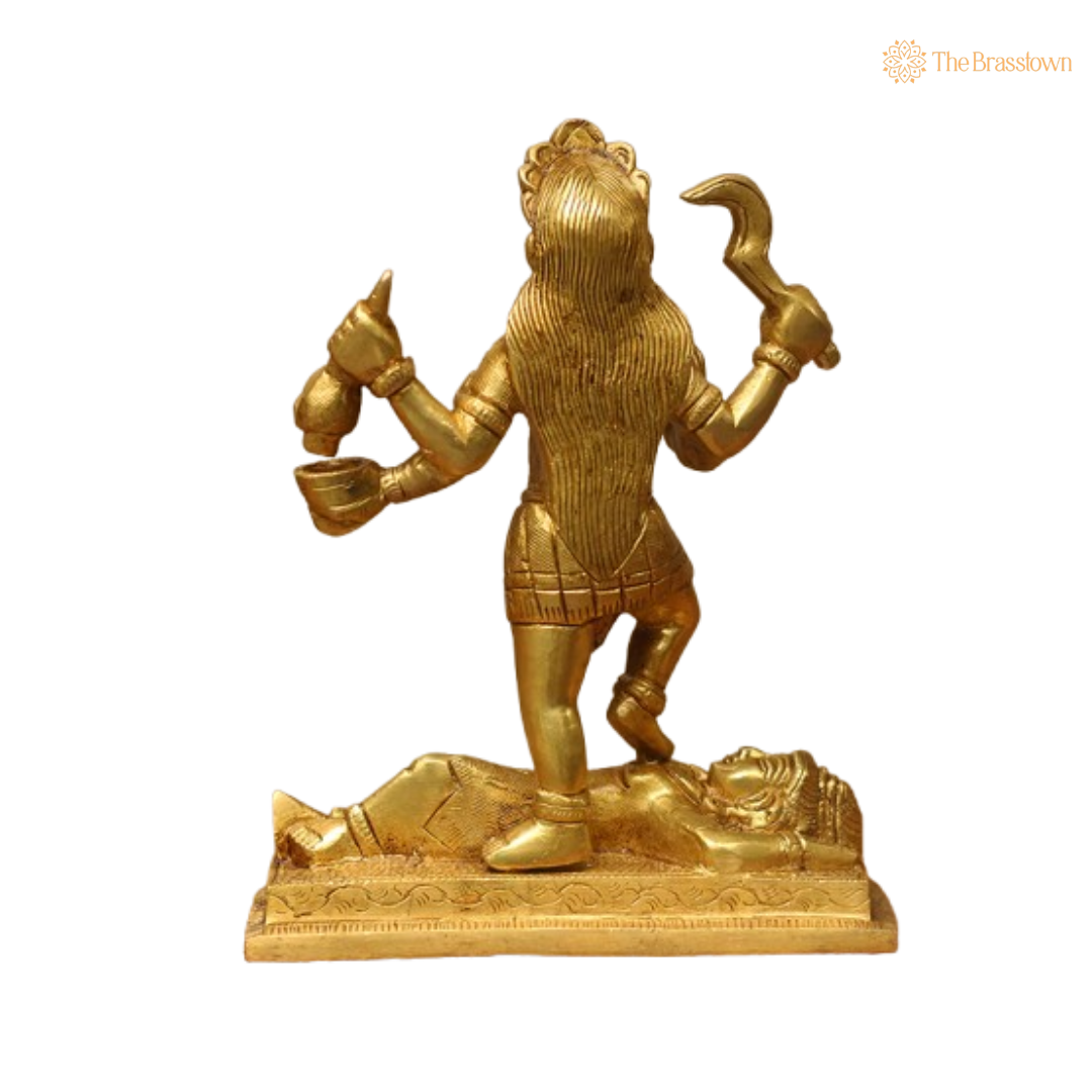 Brass Statue of Goddess Kali – The Divine Protector 7.5 Inch