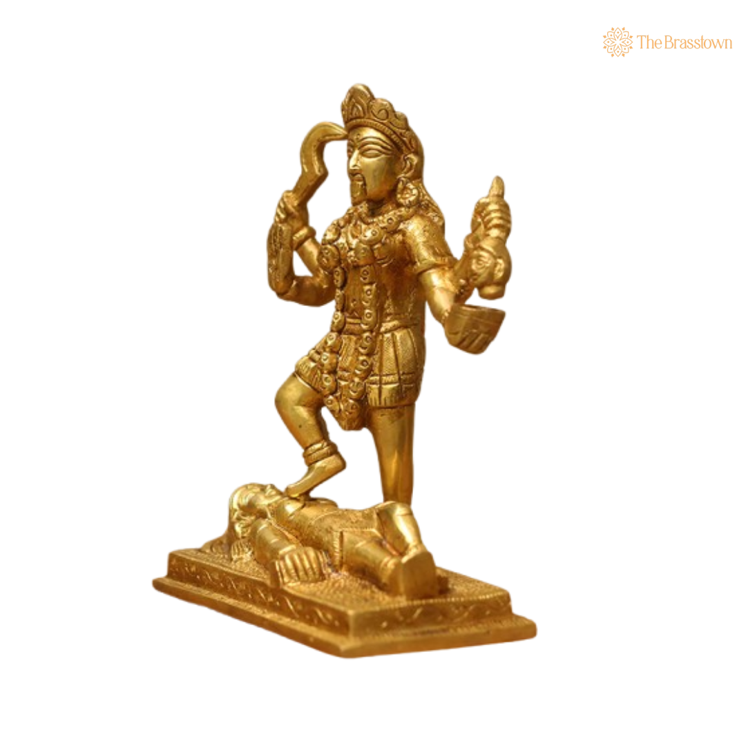 Brass Statue of Goddess Kali – The Divine Protector 7.5 Inch