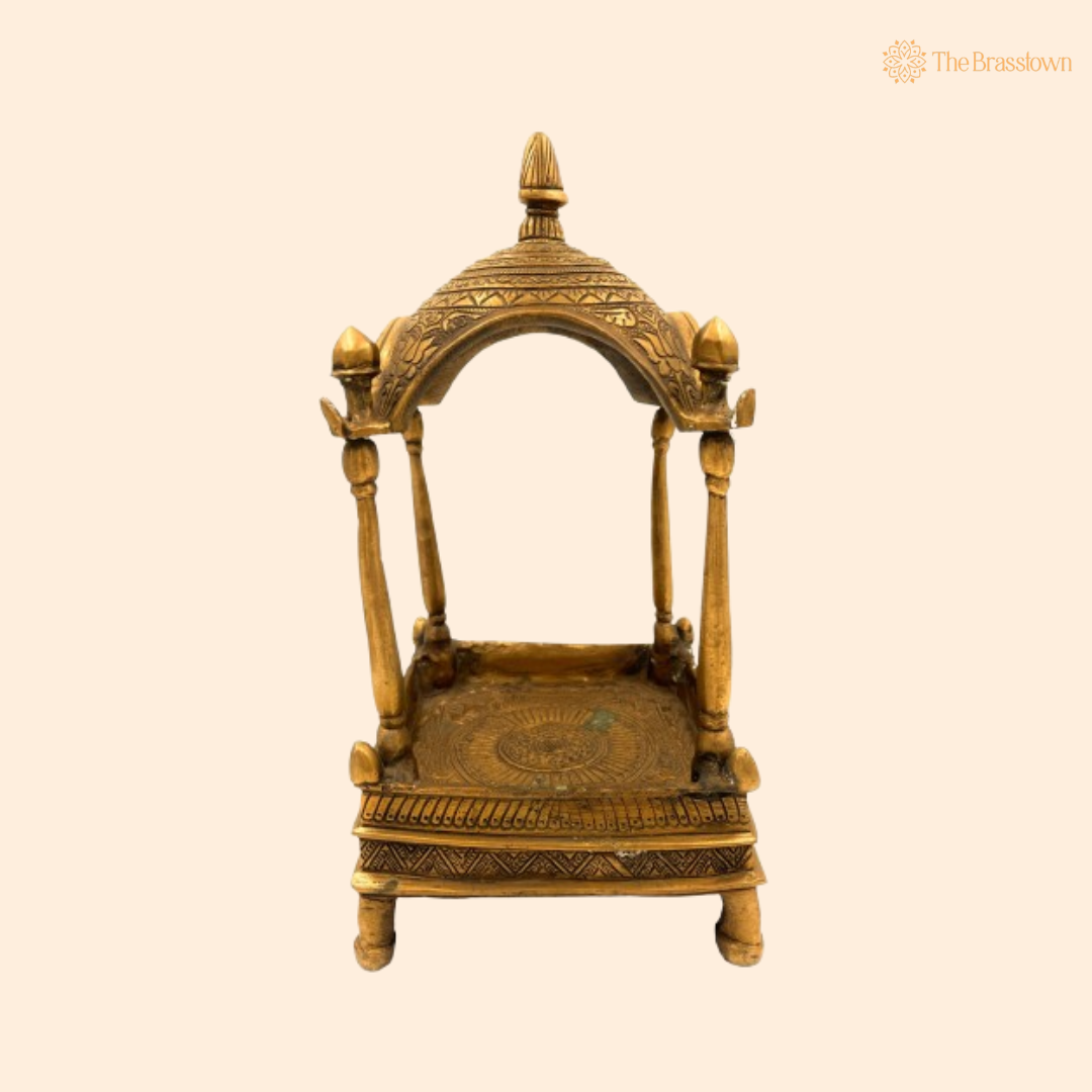 Brass Temple for Deity Idol – A Sacred Abode for Your Home 11.5 Inch