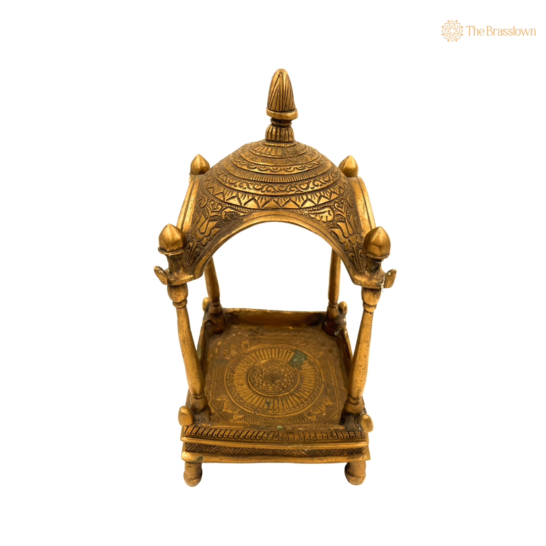 Brass Temple for Deity Idol – A Sacred Abode for Your Home 11.5 Inch