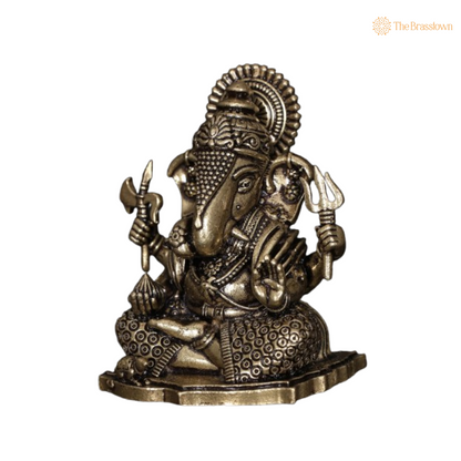 Brass Ucchishta Ganapati Idol 2 Inch