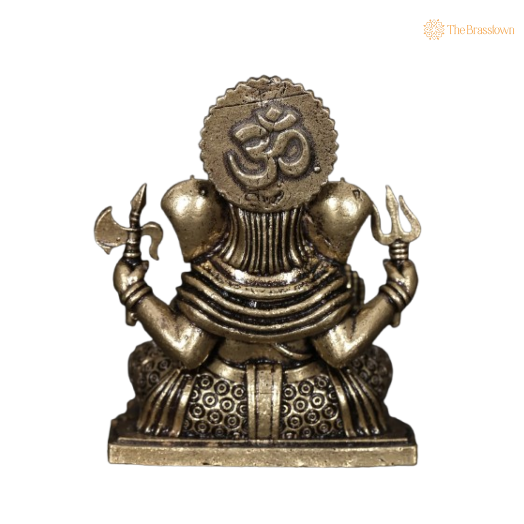 Brass Ucchishta Ganapati Idol 2 Inch
