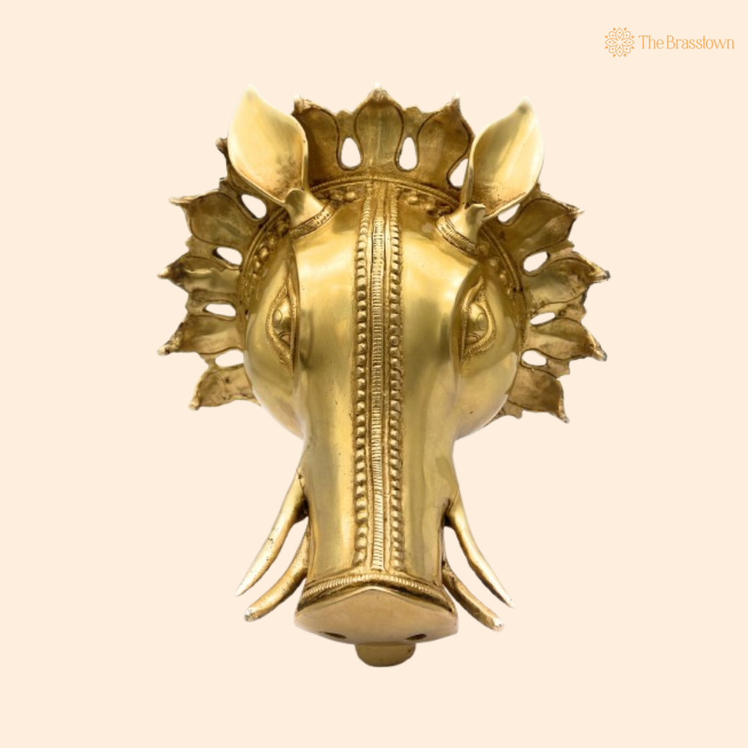 Brass Varaha Wall Hanging 9 Inch