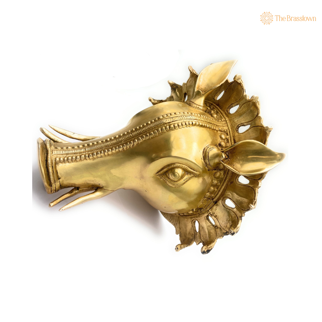 Brass Varaha Wall Hanging 9 Inch