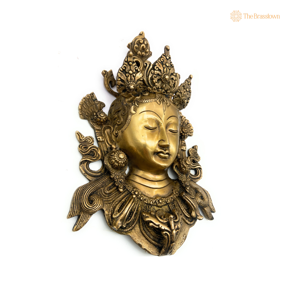 Brass Wall Hanging of Goddess Tara 12 Inch