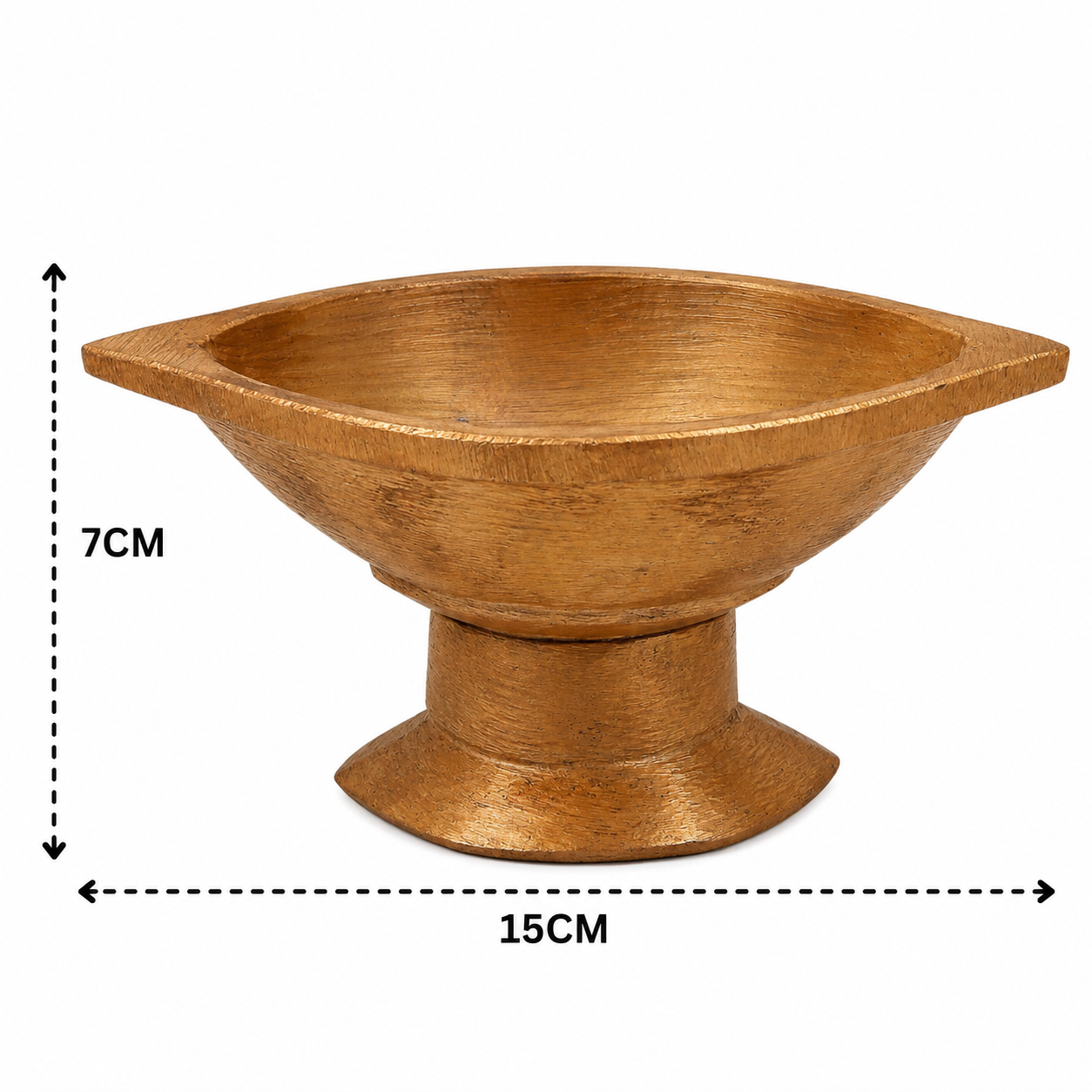 Handmade Vibhuti Patra Naam Holder Pooja Plate – Traditional Panchaloha Temple Accessory for Vibhuti, Kumkum &amp; Sacred Rituals 3 Inch