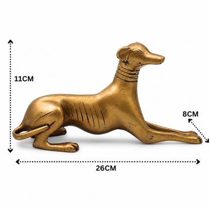 Handcrafted Brass Dog Statue – Brass Dog Idol for Home Décor, Pooja, Collectibles &amp; Gifting 4.5 Inch
