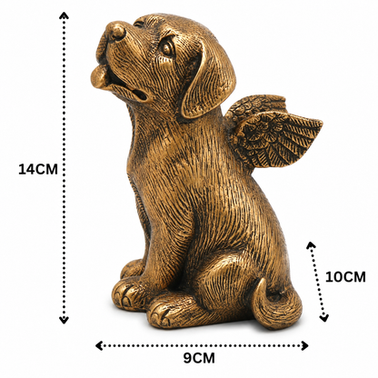Brass Dog Statue – Handmade Brass Shvan Kukkura Nai Murti for Home Décor, Pooja, Collectibles &amp; Gifting 5.5 Inch