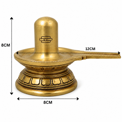 Handcrafted Brass Shiva Lingam – Sacred Shiva Lingam (Shivling Mahadev Shivalinga Jyotirlinga) for Home Temple, Abhishek Pooja &amp; Spiritual Decor 3 Inch
