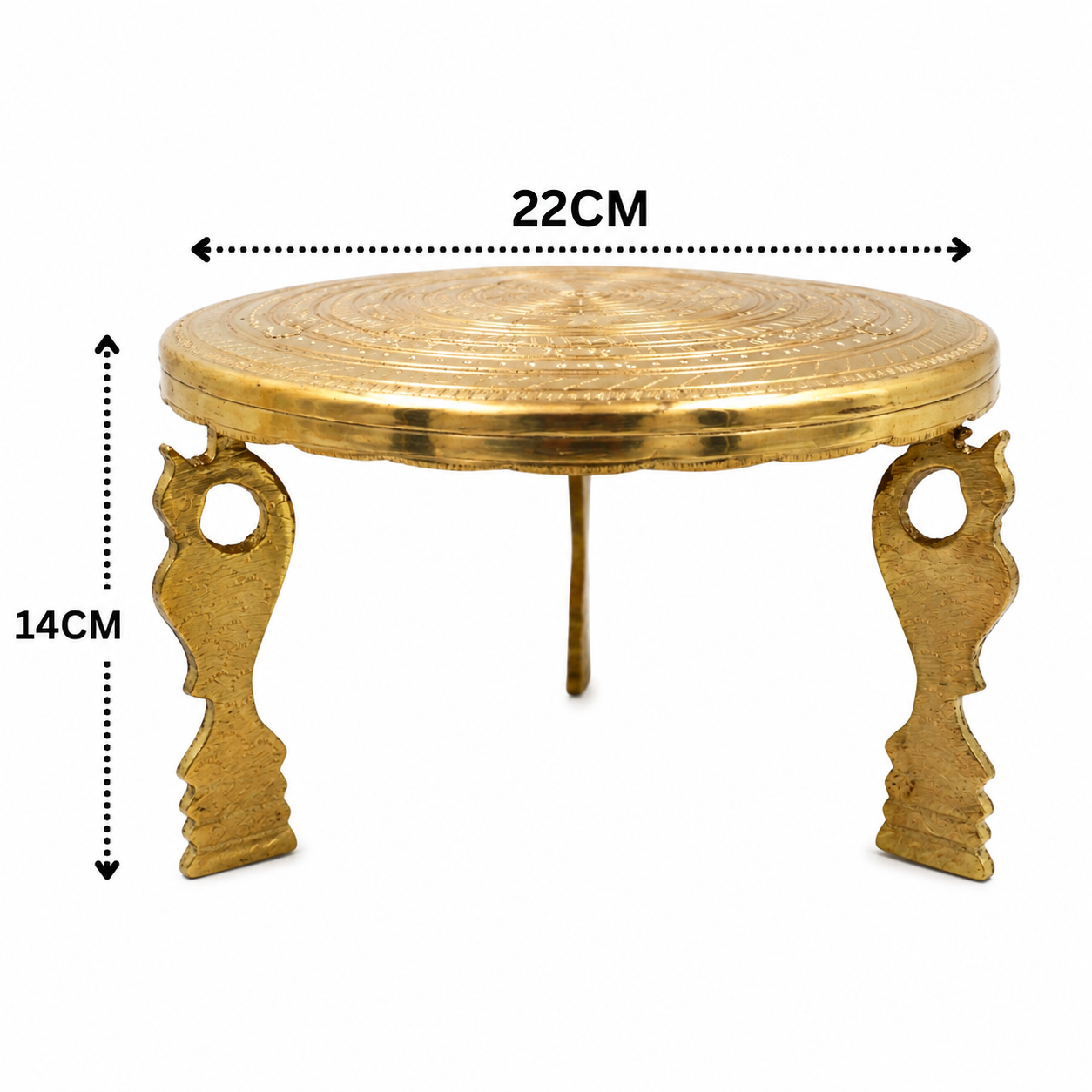 Brass Aasan Pooja Stand Chowki – Traditional - Handcrafted Pooja Decor by The Brasstown - Lifestyle Setup