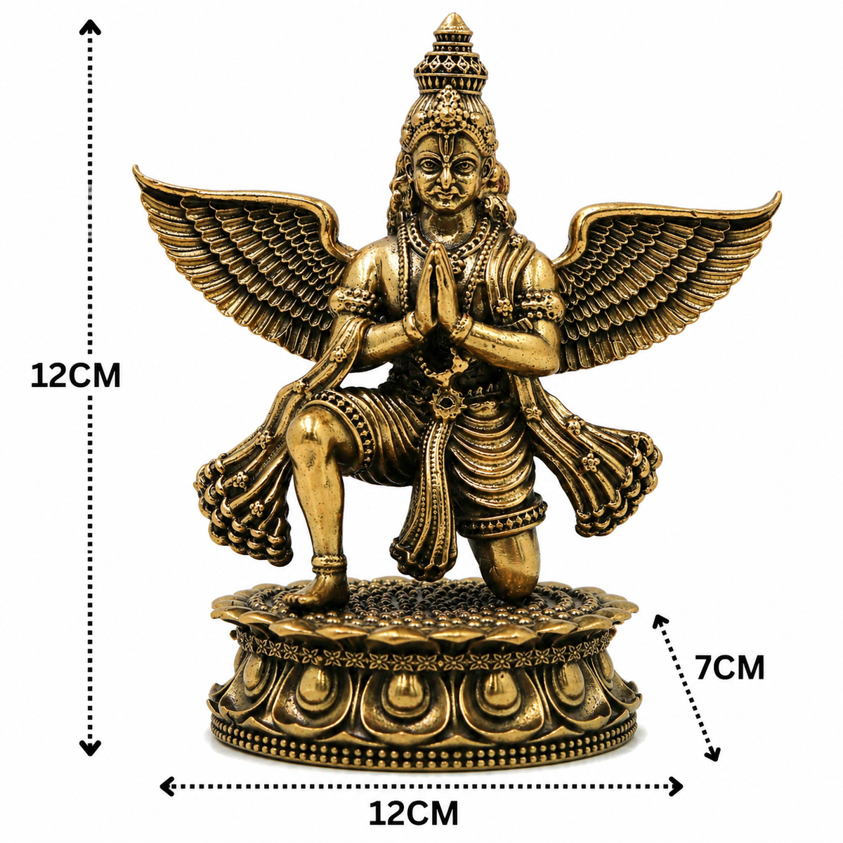 Brass Garud Dev Idol - The Divine - Handcrafted Pooja Decor by The Brasstown - Lifestyle Setup