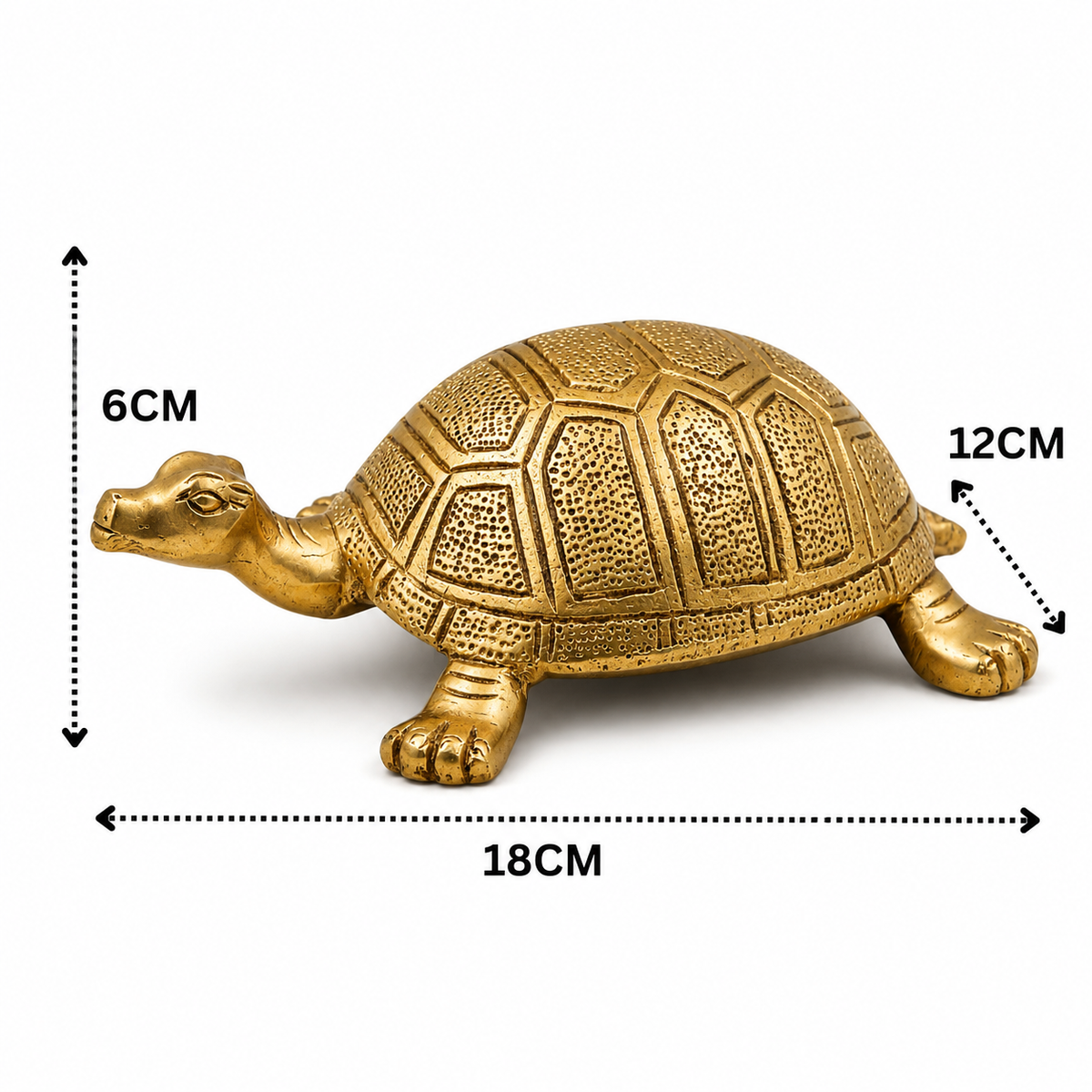 Brass Tortoise Idol (Kurma Avatar) – Vastu &amp; Feng Shui (Kachhua) Symbol for Stability, Wealth &amp; Protection 2.5 Inch