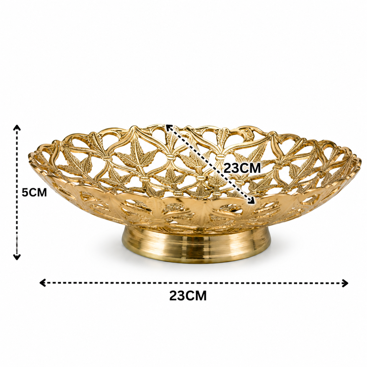 Brass Fruit Bowl – Traditional Peetal Decorative Dry Fruit Bowl for Dining Table, Home Décor &amp; Centerpiece 2 Inch