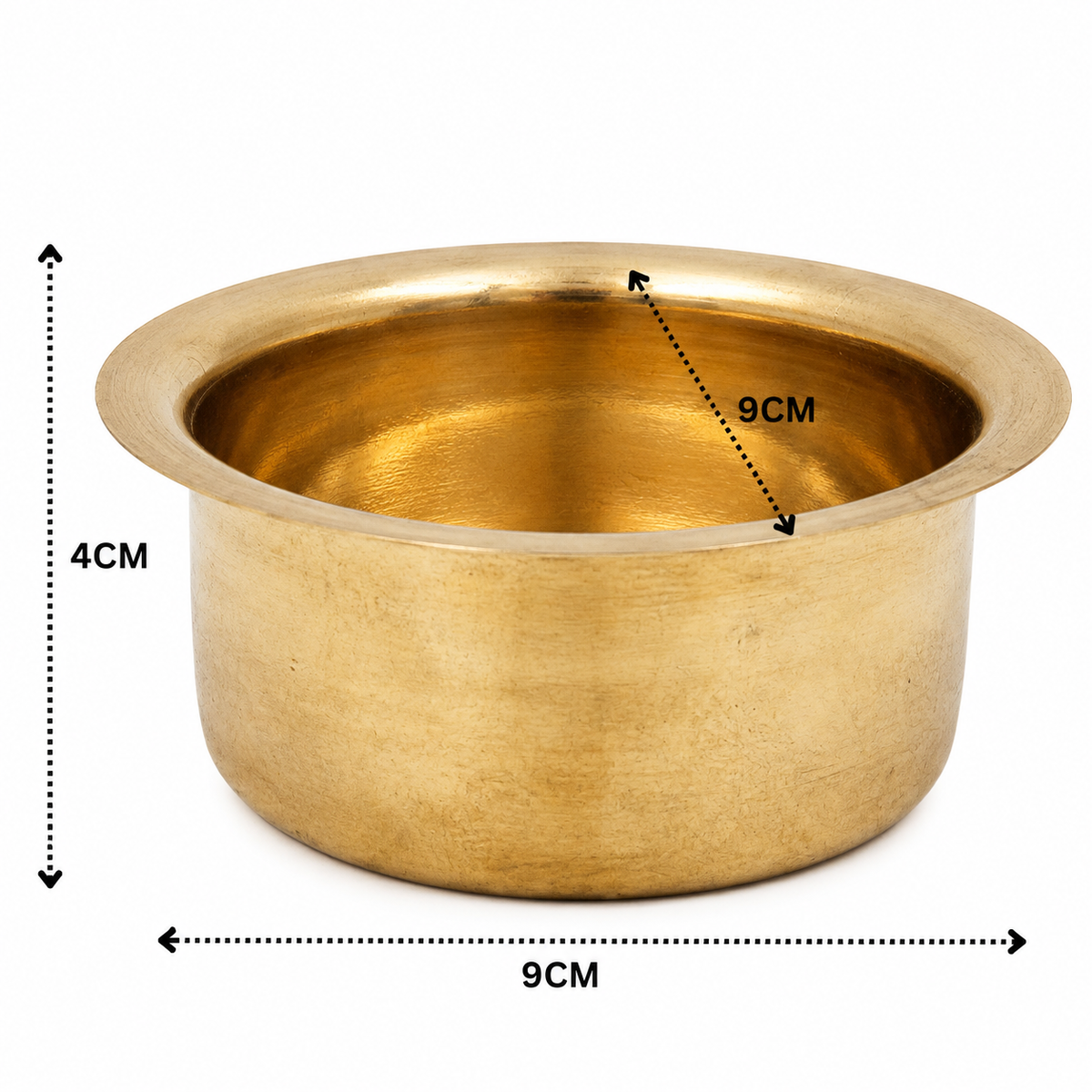 Traditional Brass Tumbler – Peetal Tea &amp; Coffee Cup with Heat Retention for Café, Restaurant, Home &amp; Coffee Counter Display 1.5 Inch