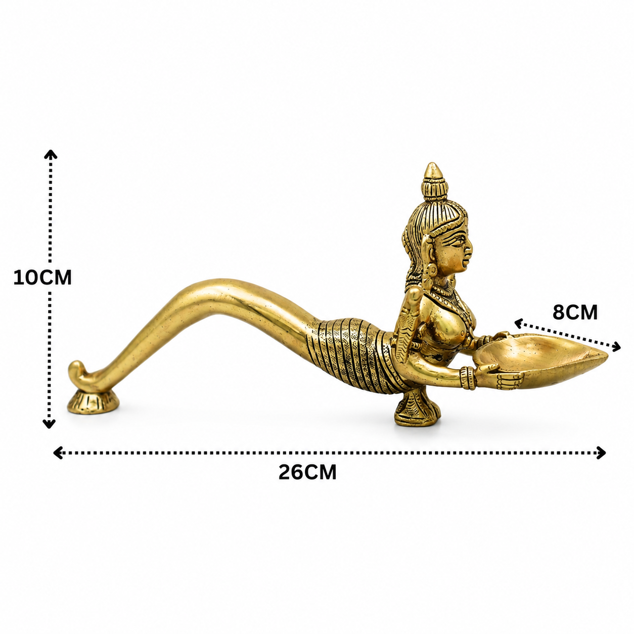 Brass Handcrafted Aarti Diya set of 2 – Traditional Pooja Oil Lamp (Peetal Deepak) for Aarti, Puja &amp; Home Mandir Décor 3 Inch