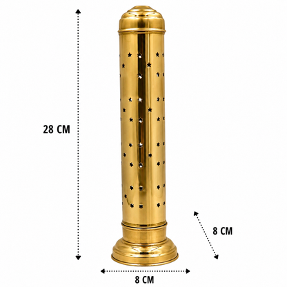 Handcrafted Brass Agarbatti Holder – Peetal Incense Stick &amp; Dhoopbatti Stand for Pooja Room, Temple &amp; Home Décor 11 Inch