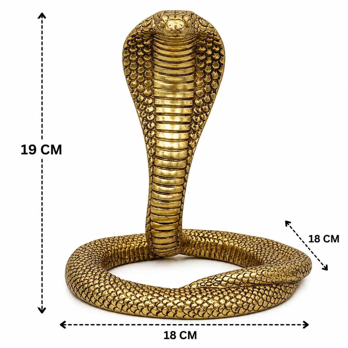 Brass Snake Handcrafted Naag Devta Idol - Handcrafted Pooja Decor by The Brasstown - Lifestyle Setup