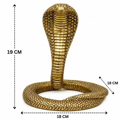 Brass Snake Handcrafted Naag Devta Idol - Handcrafted Pooja Decor by The Brasstown - Lifestyle Setup