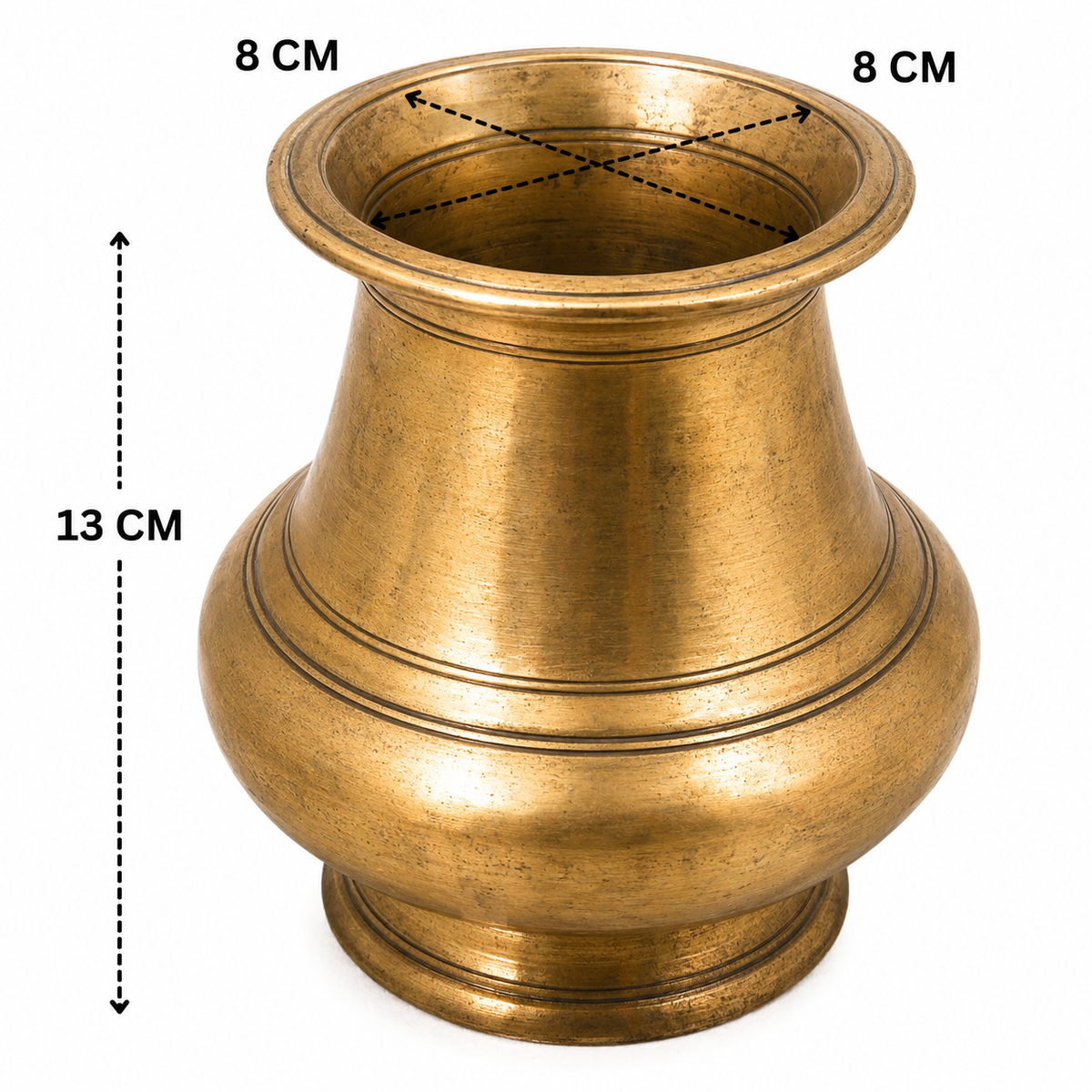 Brass Vintage Brass Lota Kalash for Pooja - Handcrafted Pooja Decor by The Brasstown - Lifestyle Setup