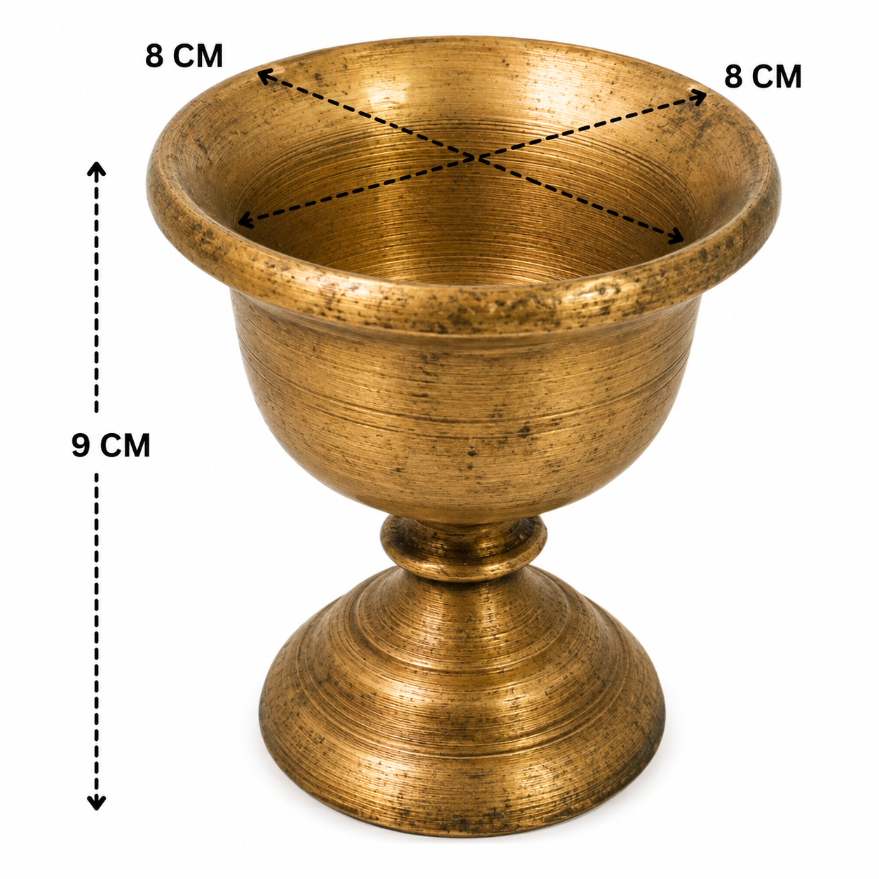 Brass Vintage Brass Lota Kalash Kumbha for - Handcrafted Pooja Decor by The Brasstown - Lifestyle Setup