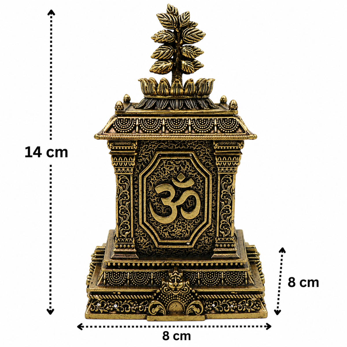 Brass Tulsi Maadam Tulasi Vrindavan – Handcrafted - Handcrafted Pooja Decor by The Brasstown - Lifestyle Setup